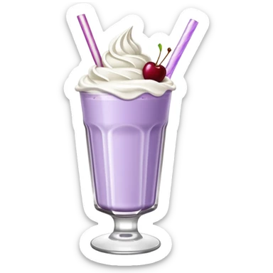 Milkshake light purple with high glass sticker
