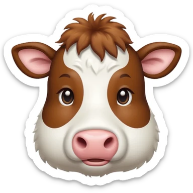 Dapple fluffy cow  sticker