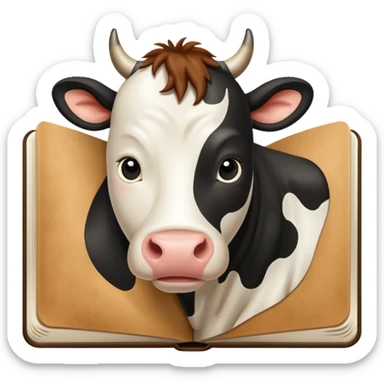 Cow print journal sticker