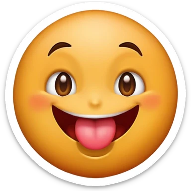 Emoji with eyes rolling up and tongue out and make him look zesty sticker