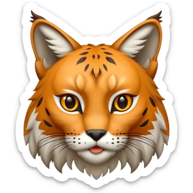 een lynx en vos sticker