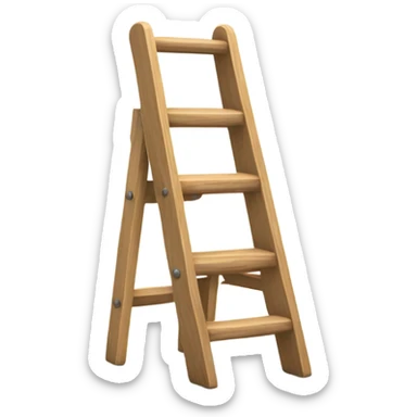 small wooden step ladder sticker