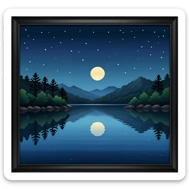 arkansas lake in the night sticker
