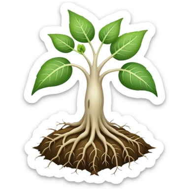 baby plant roots sticker