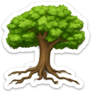 A tree rooted in an open Bible sticker