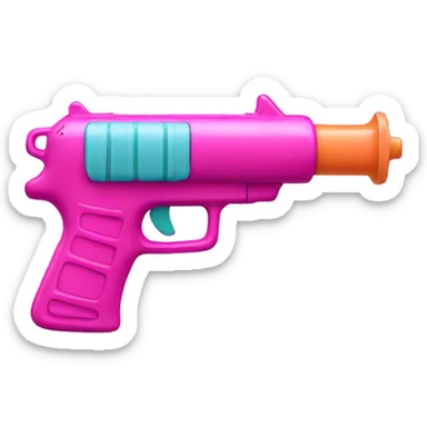 pink Water Pistol Emoji, must look like a toy sticker