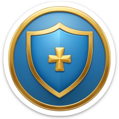 generate a flat image icon for health shield sticker