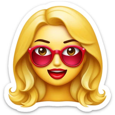 Cinematic Realistic Hollywood Pop Culture Emoji, featuring an iconic portrayal of film industry glamour rendered with vibrant textures and dynamic, cinematic lighting. sticker