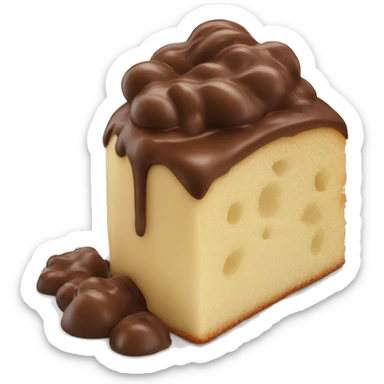 Yeast cake bursting with milk chocolate sticker