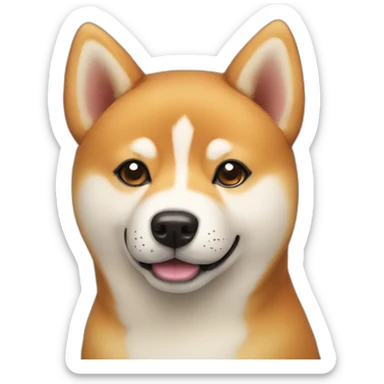 cute shiba inu head sticker
