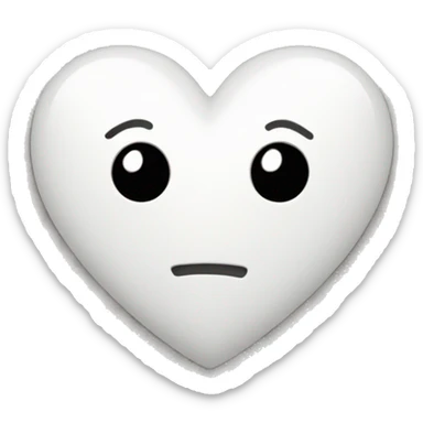 A white heart with the number 24 in the middle sticker