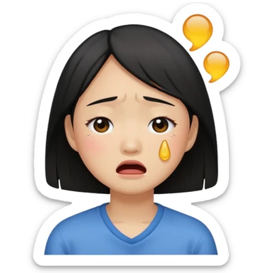 Asian girl crying more like this 😭 sticker