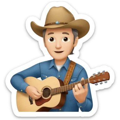 An Alaskan young man named Adrian Rogers in Kasilof Alaska.  Singing and playing classic country songs sticker