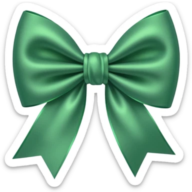 Coquette bow green sticker