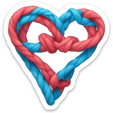 intertwined hearts sticker