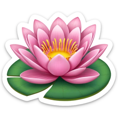 pink lilypad sticker