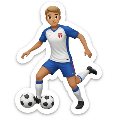 a player Defending against a player  in soccer  sticker