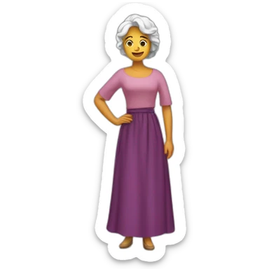 mujer dando un guiño sticker