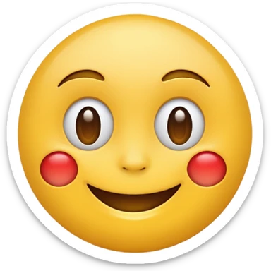 smiling face emoji icon in apple style sticker