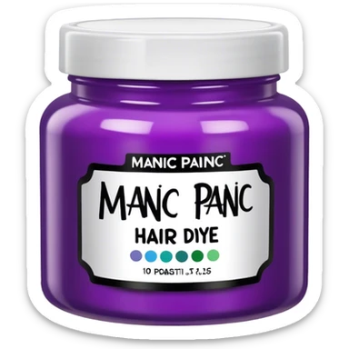 jar of manic panic hair dye sticker