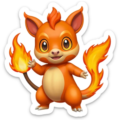 Chimchar-Tepig-fusion (full body) sticker