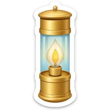 Lanterna flutuante pequena, de papel translúcido, formato retangular/cilíndrico alongado, aberta em cima e embaixo, com luz dourada suave interna, sem alça, sem metal, sem decoração. sticker