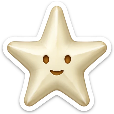 starshape made of bone. no face . no outer ridge. no eyes. no. nose. no mouthjust teh star sticker