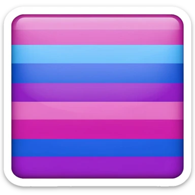 The bisexual flag (solo lleva 3 colores, magenta en la franja superior, morado en la franja central, azul en la franja inferior, 3 franjas lleva únicamente de manera horizontal) sticker