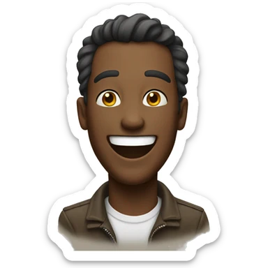 goodlooking man laugh out loud sticker