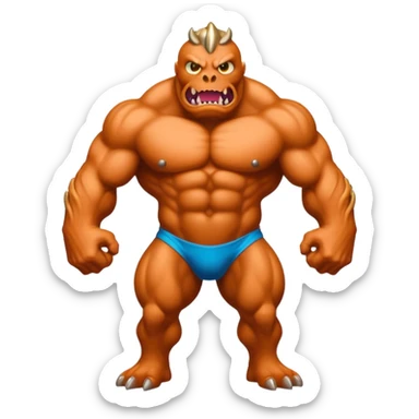 A monster that could destroy 1000 universe in 1 second and very buff full body sticker