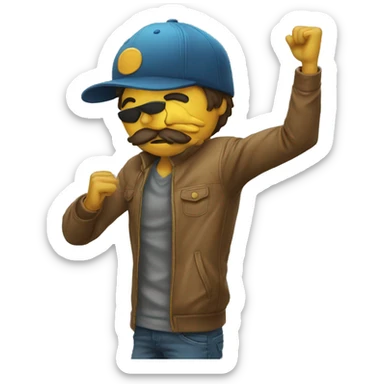 Homme qui fait un dab sticker