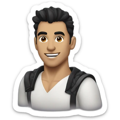 Cristian Rojas Zuñiga vampiro peinado al costado  sticker