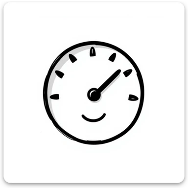 dashboard icon, hand-drawn doodle style, playful and casual, black ink lines sticker