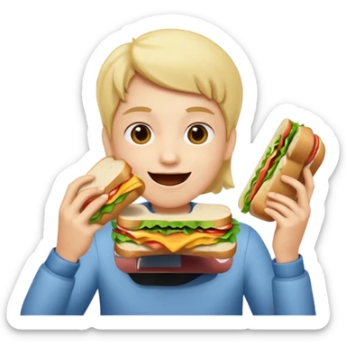 enthusiastic luncher  E///  sticker