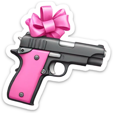 pink pistol with a pink ribbon sticker