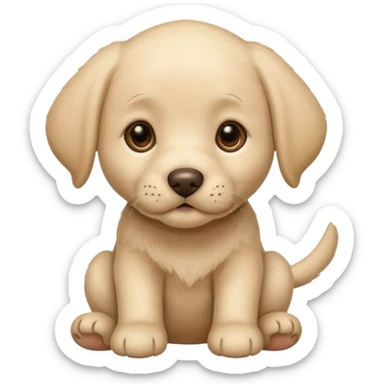 beige labrador puppy sticker