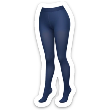 Navy blue opaque tights sticker
