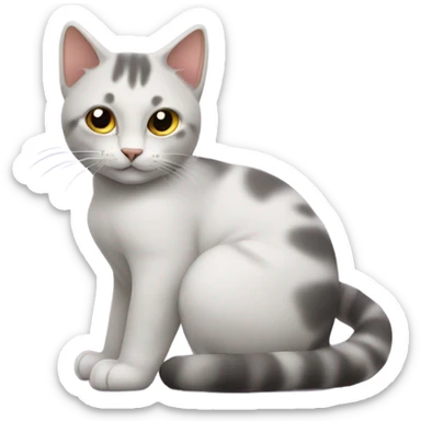 A cat with a butt ￼ sticker