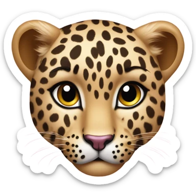 🐆this leopard with a pink coquette now on the head sticker