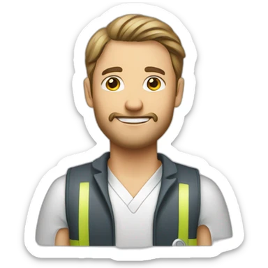 Christian Drosten verkeidet als sanitäter sticker