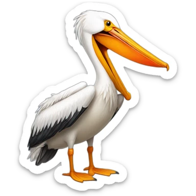 Pelican amoureux d un renard sticker