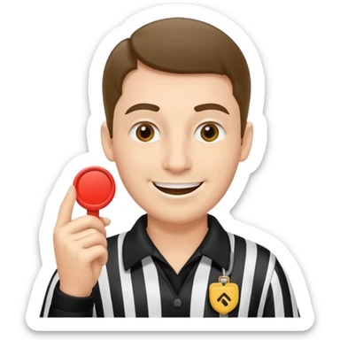 referee with a whistle sticker