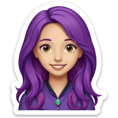 Jade Thirlwall with long purple hair sticker