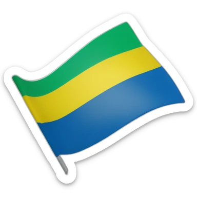 Drapeau bleu vert jaune le bleu est en haut le vert au milieu le jaune en bas sticker