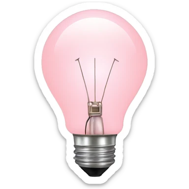 pastel pink light bulb sticker
