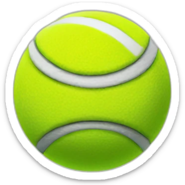 Tennisball with a face sticker