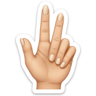 create hand middle finger only down the rest are up sticker