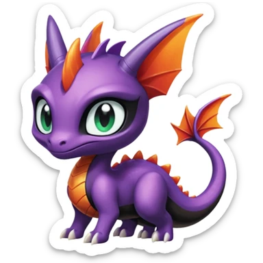 Meloetta-Cynder-Spyro-Toothless-Fakémon-creature-hybrid sticker