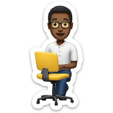 IKEA coworker using a computer sticker