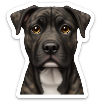 black brindle American Stafford mix  sticker